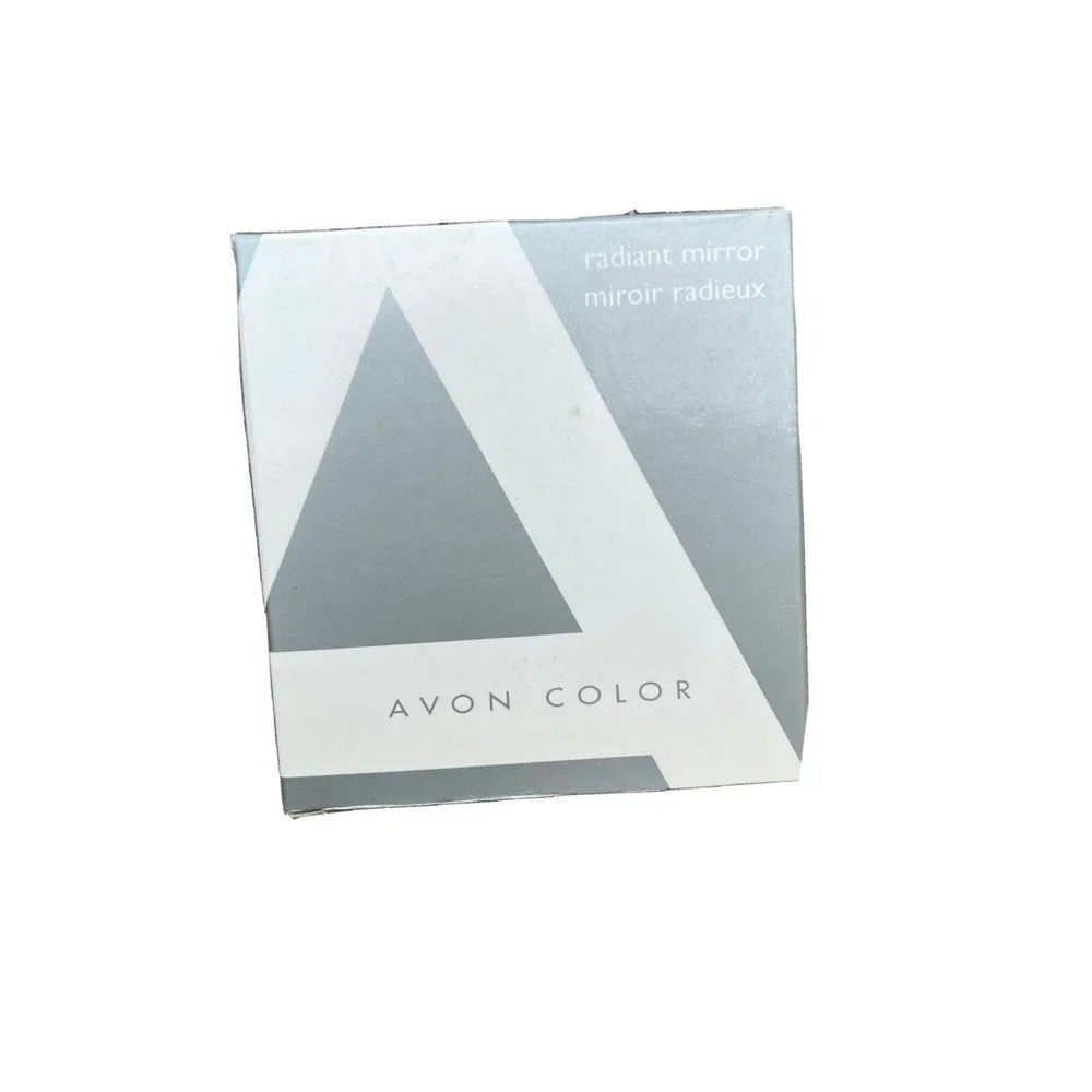 Avon Radiant Mirror Silver With Peach Pouch New In Box